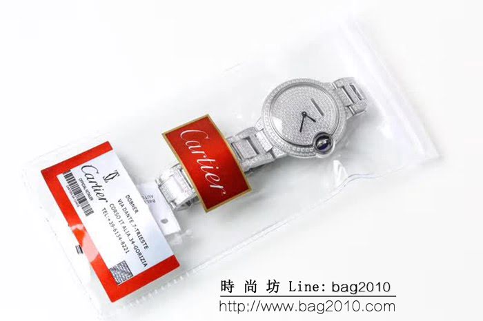 CARTIER卡地亞 藍汽球滿鑽系列 高端女士腕表 WSS2280